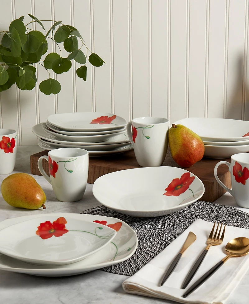Tabletops Unlimited Poppy 16-Pc. Set, Service for 4