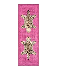 Juicy Couture Leopard Medallion Finely Soft Washable Runner Rug, 24" x 72"