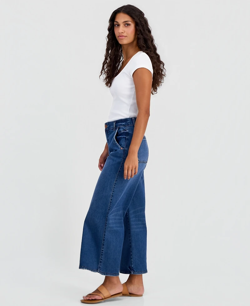 Democracy Petite AbSolution Skyrise Crop Wide-Leg Jeans