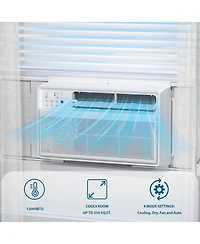 Cowsar 12000 Btu Window Ac Cools 450 Sq.Ft. with Timer and Remote