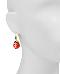 Patricia Nash Gold-Tone Ladybug Wire Drop Earrings