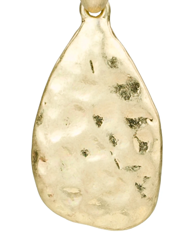 Patricia Nash Gold-Tone Hammered Ring Collection Tear Drop Earrings