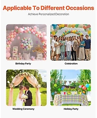 Sugift Set of 3 Metal Wedding Arch Backdrop Stands for Celebrations