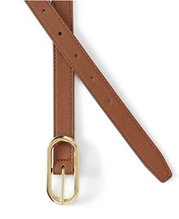 Lands' End Women's Faux Leather Skinny Reversible Belt