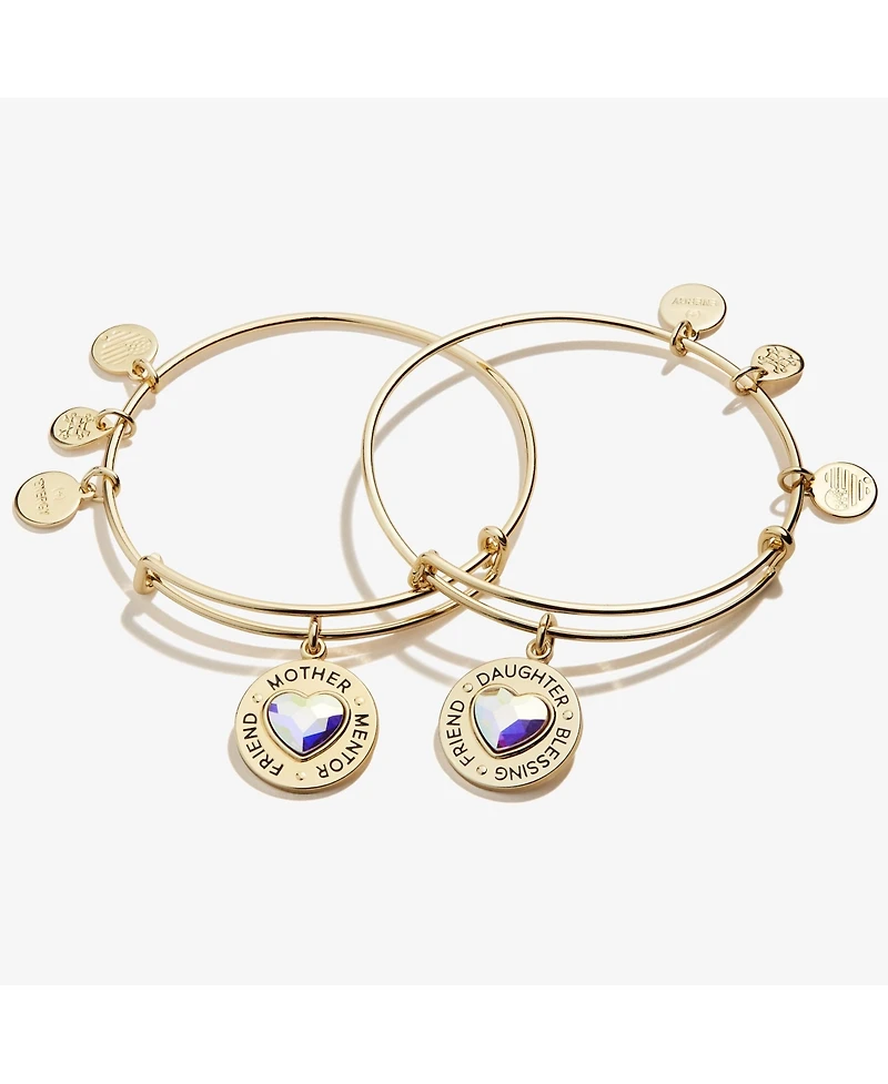 Alex and Ani Mother Daughter Charm Bangles, Set of 2