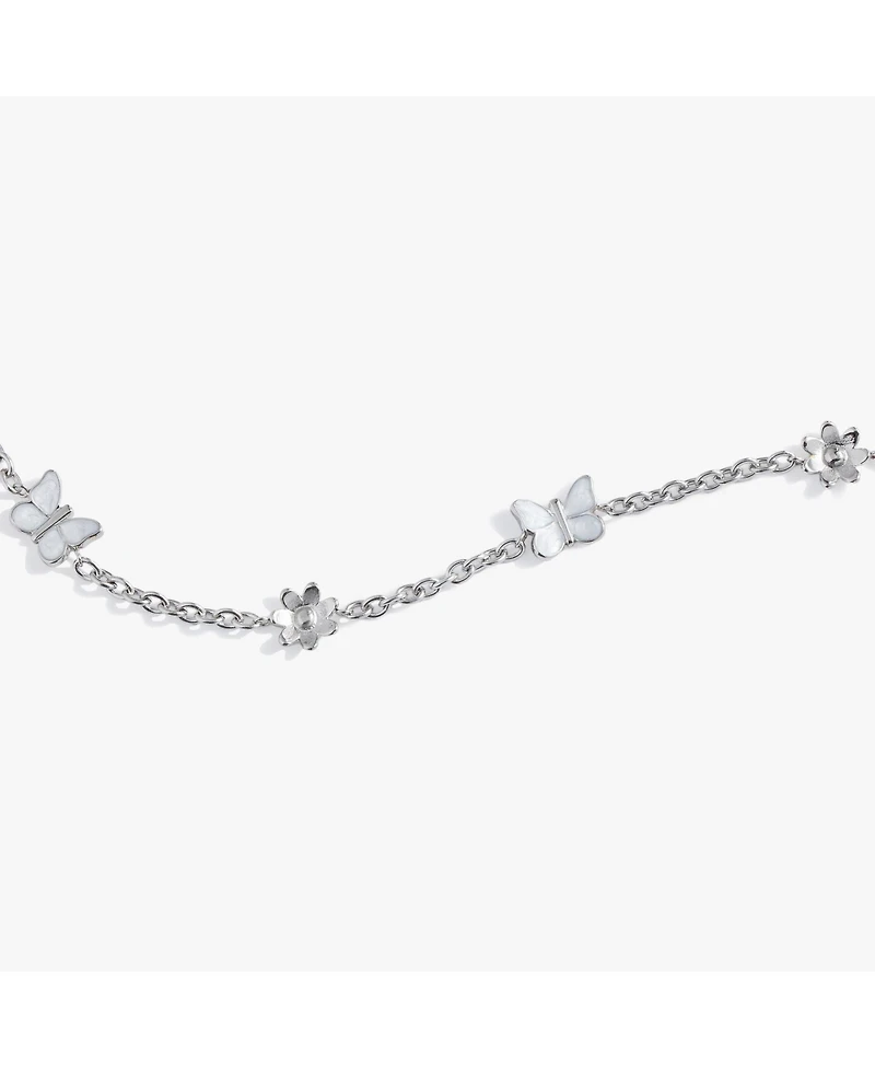 Alex and Ani Butterfly and Flower Anklet