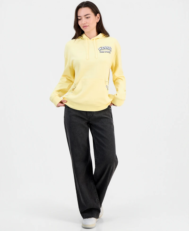 Disney Juniors' Pooh Screenprint Long-Sleeve Hoodie