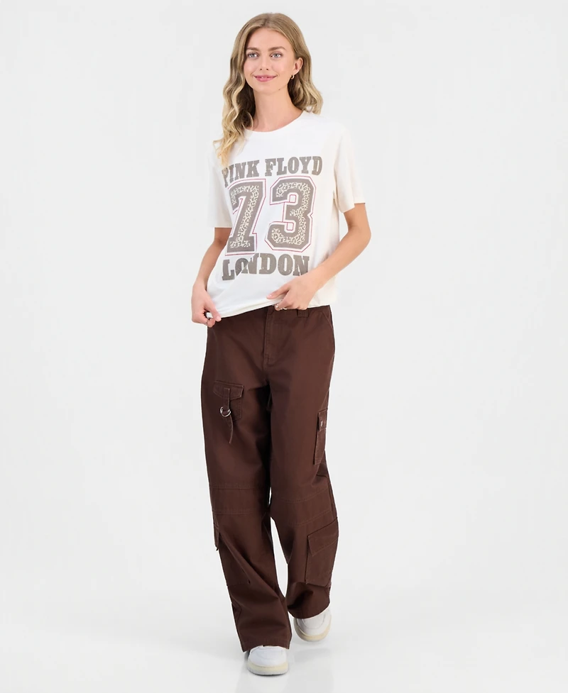 Love Tribe Juniors' Pink Floyd Varsity Graphic T-Shirt