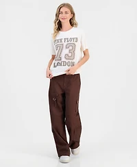 Love Tribe Juniors' Pink Floyd Varsity Graphic T-Shirt