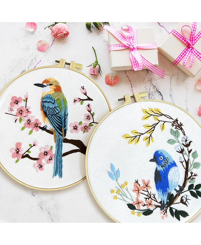 Gnuadz 4 Sets Embroidery Kit Cross Stitch Beginner Craft