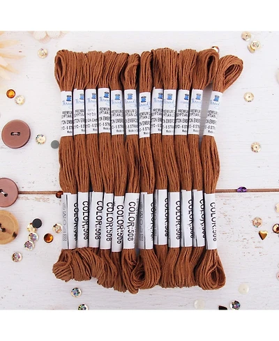 Gnuadz 12 Skeins Egyptian Cotton Embroidery Floss for Crafts