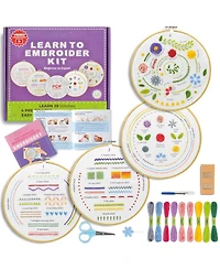Gnuadz 4-piece Embroidery Kit 29 Stitches Beginners Patterns