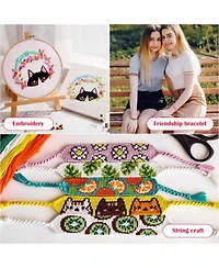 Gnuadz 488pieces String Bracelet Making Kit Embroidery Floss Beads Tools