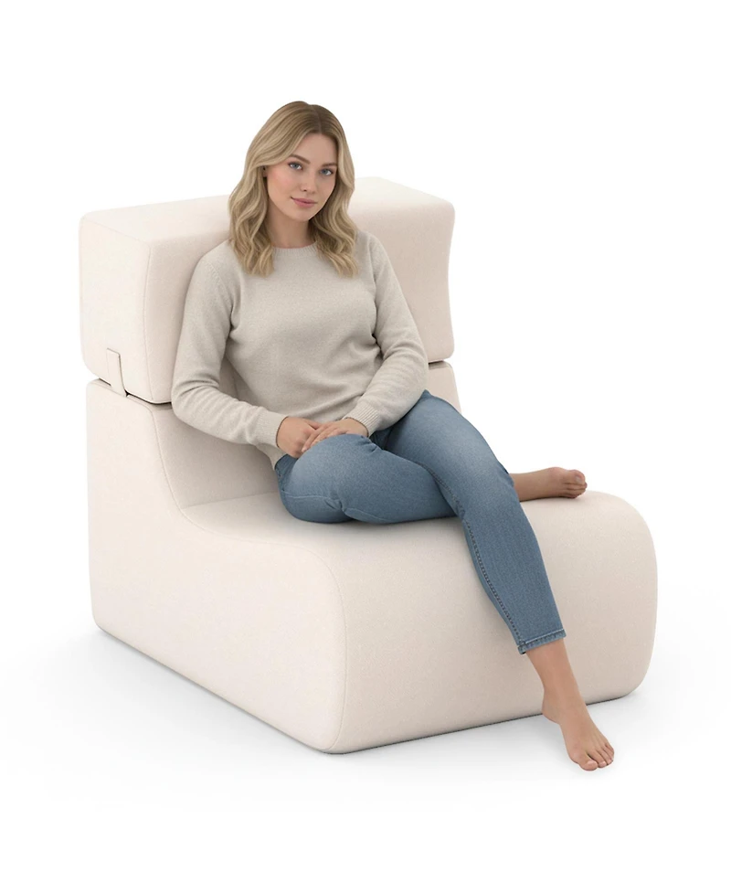 Gouun Ergonomic Floor Chair Lazy Sofa with Detachable Headrest