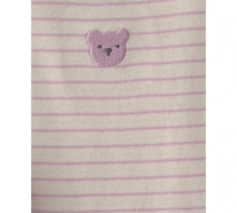 Carter's Baby Girls' Bear Terry Layering Bodysuit, Cardigan and Pants, 3-Piece Set