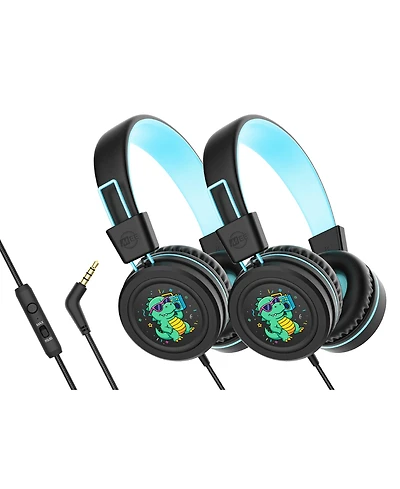 Mee audio KidJamz KJ55AUX 3.5mm Safe Listening Kid's Headphones with Headset