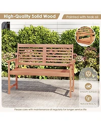 Gouun 26-Inch Solid Wood Garden Park Bench 2-Person