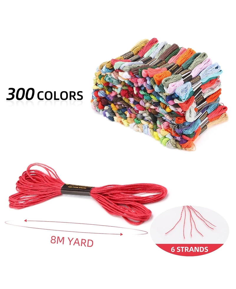 Gnuadz 300 Colors Embroidery Floss Friendship Bracelet Thread Diy Crafts Kit
