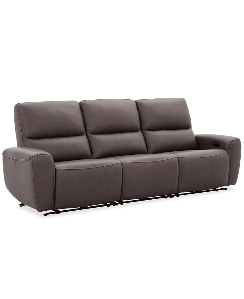 Symond 3-Piece Leather 3 Power Motion Sofa