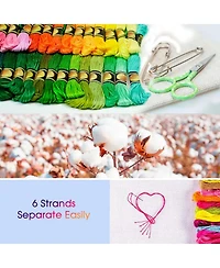 Gnuadz 100 Colors Embroidery Thread Skeins Floss Bracelets Kit
