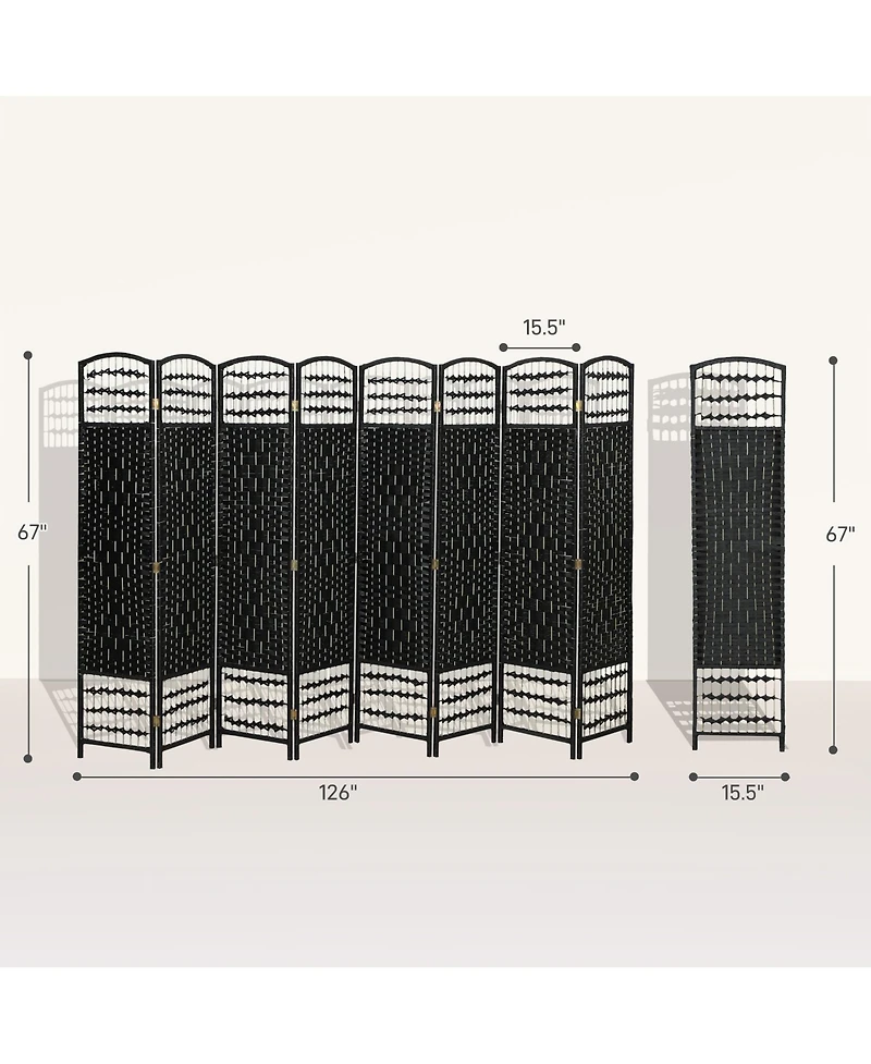 Homcom Panel Room Divider, Folding Screen, 5.6