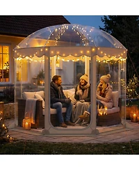 Gouun Pop Up Clear Bubble Tent 10x10 ft for 8-10 People, 540-Degree Panoramic Pvc Weatherproof Pod