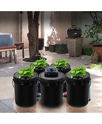 Sugift Dwc Hydroponic System, 5 Gallon 5 Buckets, Deep Water Culture Kit