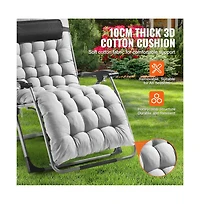 Sugift 33 in Zero Gravity Recliner Lounge Chair with Headrest Footrest and Cup Holder