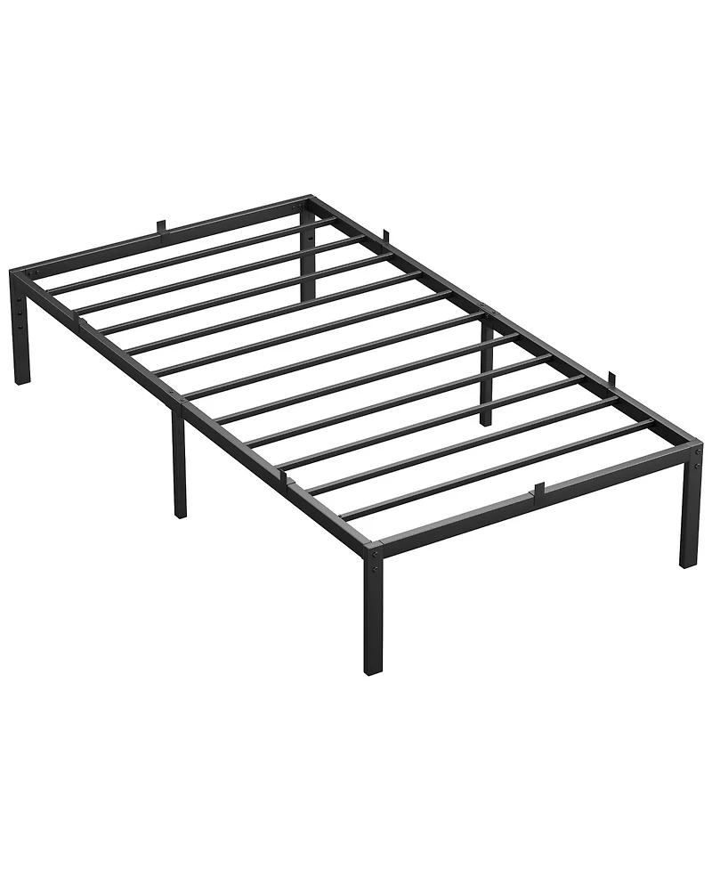 homfan 14Inch Heavy Duty Metal Platform Bed Frame - Sturdy Low Profile Mattress Foundation