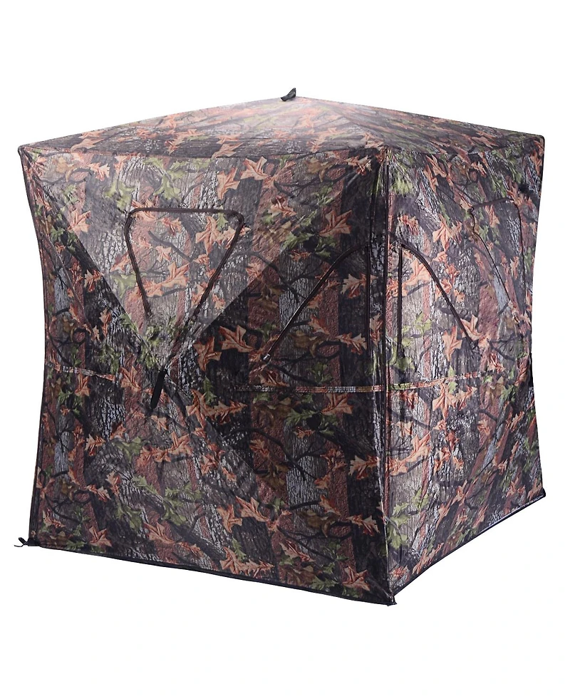 Gouun Pop Up Hunting Ground Blind, Portable Deer and Turkey Camouflage Concealment Tent with Carry Bag
