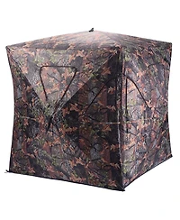 Gouun Pop Up Hunting Ground Blind, Portable Deer and Turkey Camouflage Concealment Tent with Carry Bag