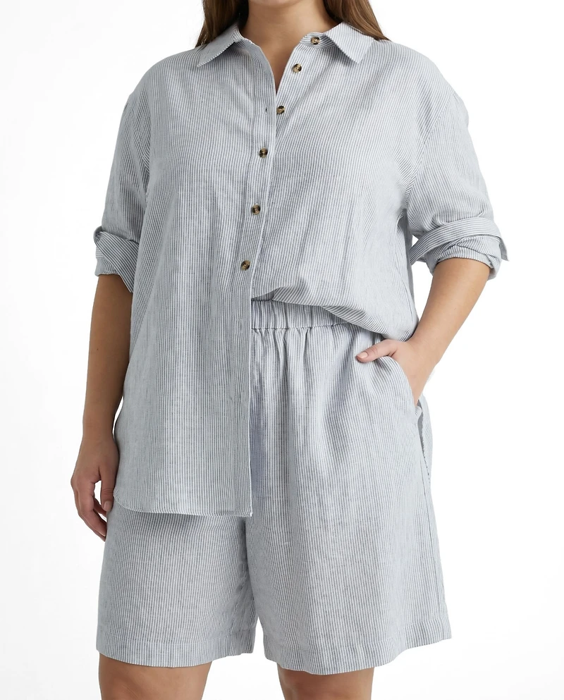 Universal Standard Plus Dawn Linen Hi Low Tunic