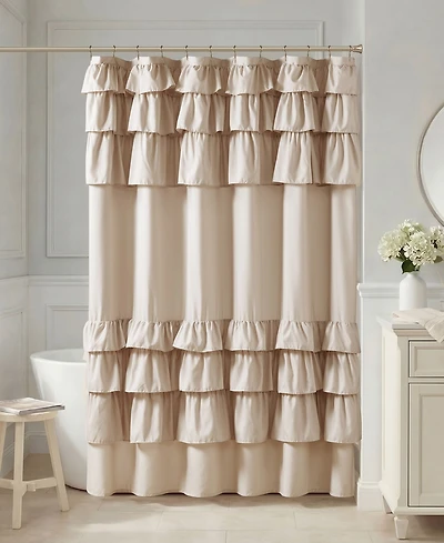 Madison Park Grace Ruffled Shower Curtain, 72" x