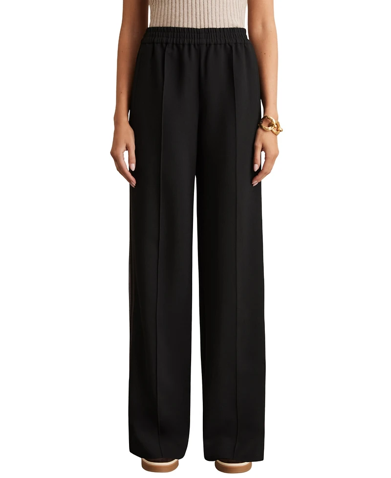 Reiss Women's Side-Stripe Wide-Leg Pants