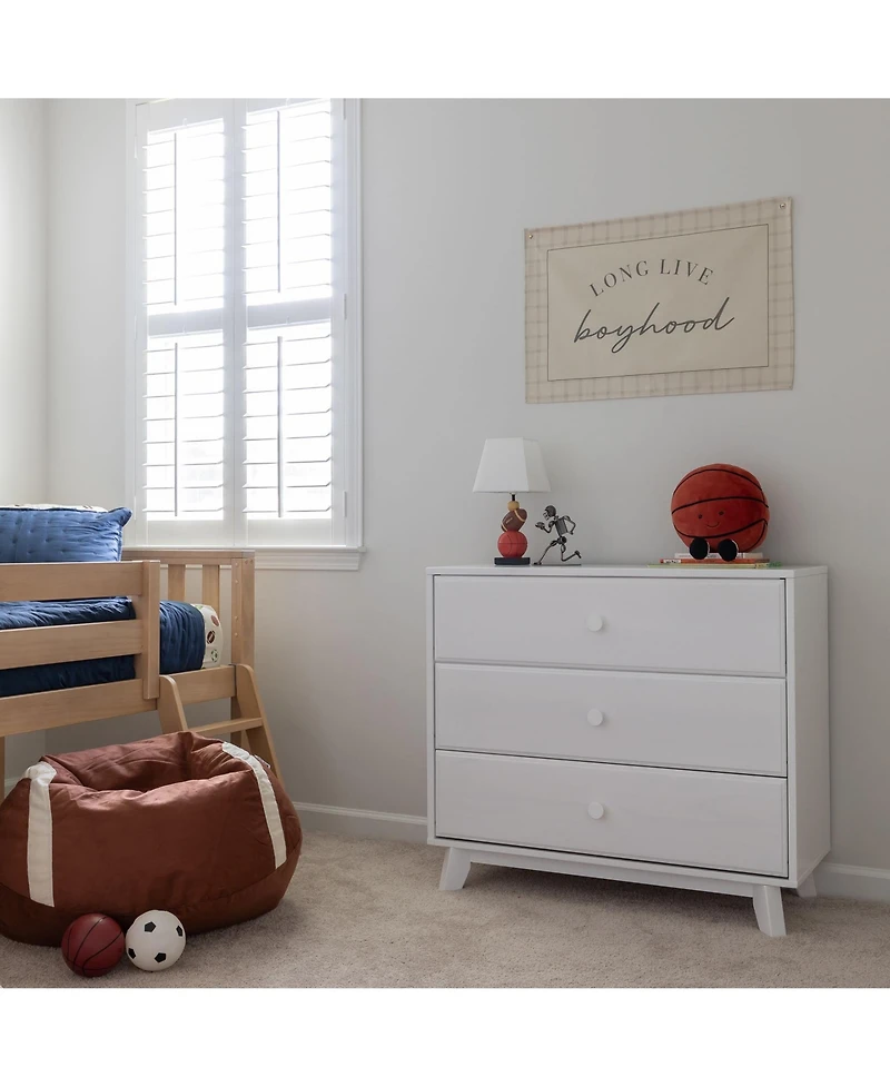 Max and Lily Solid Wood 3 Drawer Dresser
