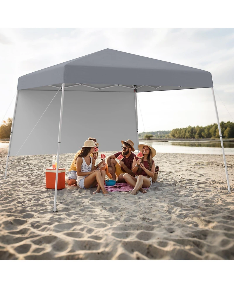 Gouun 8 x 8 feet Pop-Up Canopy Tent with Sidewall and Portable Backpack