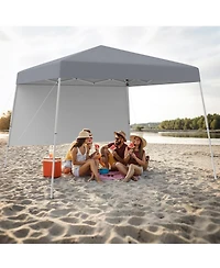 Gouun 8 x 8 feet Pop-Up Canopy Tent with Sidewall and Portable Backpack