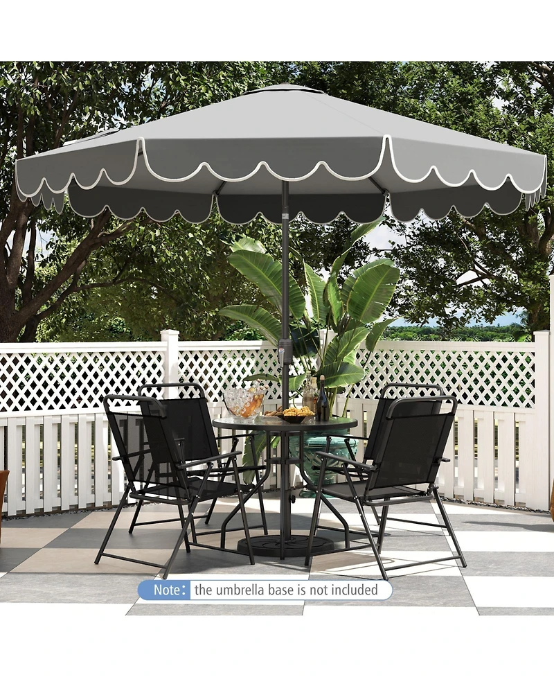 Gouun 10 feet Outdoor Market Patio Umbrella with Crank and Push-Button Tilt