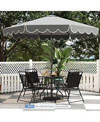 Gouun 10 feet Outdoor Market Patio Umbrella with Crank and Push-Button Tilt