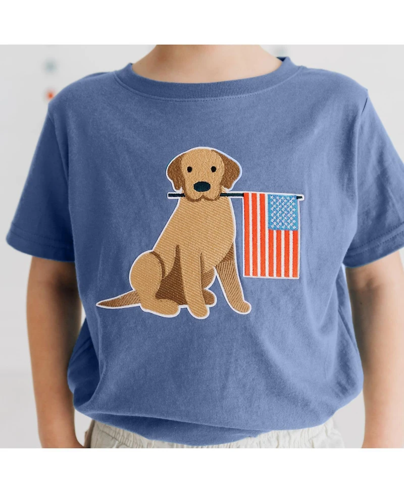 Sweet Wink Baby Boys Patriotic Pup Patch Short Sleeve T-Shirt