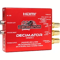 Decimator Version 2 Simultaneously Scales Sdi to Both Hdmi and Ntsc/Pal with De-Embedded Analogue Audio