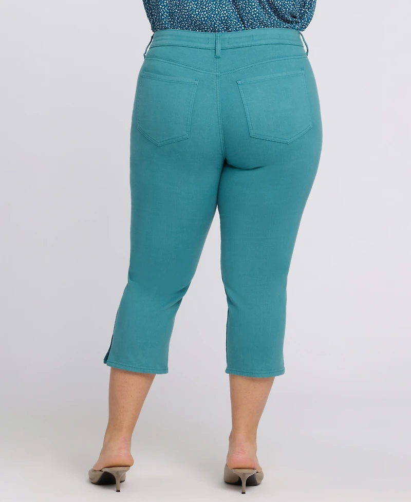 Nydj Plus Chloe Capri Jeans with Lift Tuck Technology Cool Embrace Denim