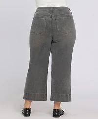 Nydj Plus Teresa Wide-Leg Ankle Jeans with Lift Tuck Technology