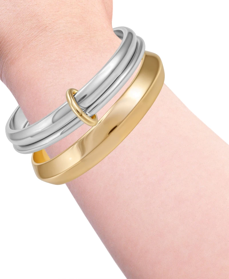 Guess 2-Pc. Gold & Silver-Tone Bangle Set
