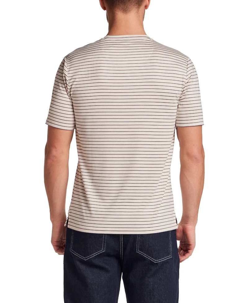 Weatherproof Vintage Men's Dobby Striped Crewneck Shirt