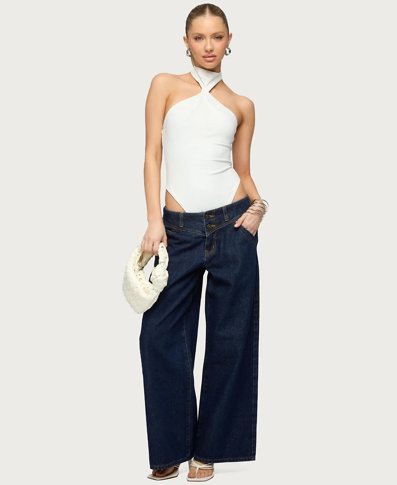 Edikted Women's Jimana Halter Neck Bodysuit