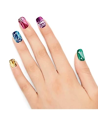 Shimmer 'N Sparkle: Metallic Rainbow Nail Art