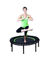 Leaps & Rebounds Trampoline for Adults & Kids – Durable Rebounder with Workout Videos for Fitness, Outdoor Games, and Recreation – Safe