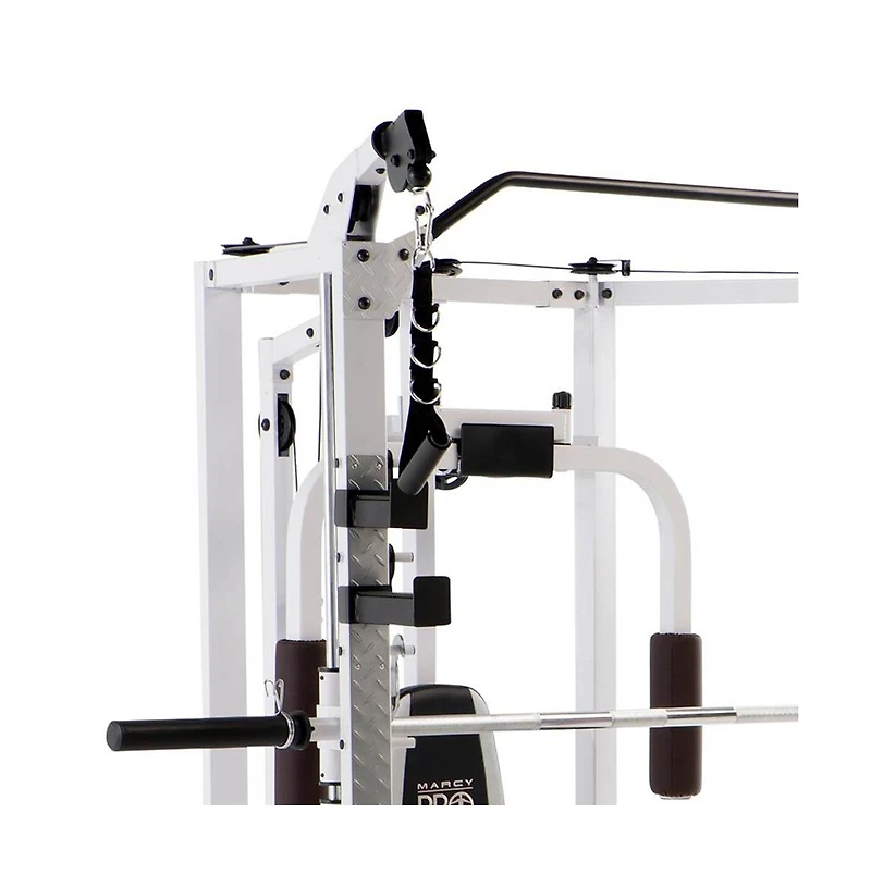 Marcy 5276 Combo Smith Heavy-Duty Total Body Strength Home Gym Machine, White