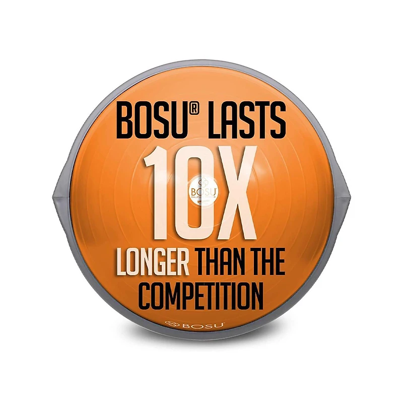 Bosu 72-10850 Home Gym Equipment The Original Balance Trainer 65 cm Diameter, Orange and Gray